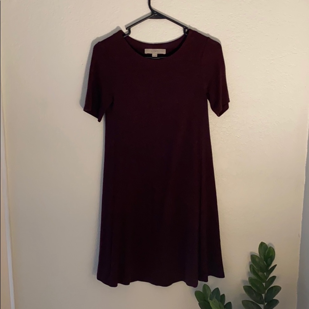 LOFT maroon work dress